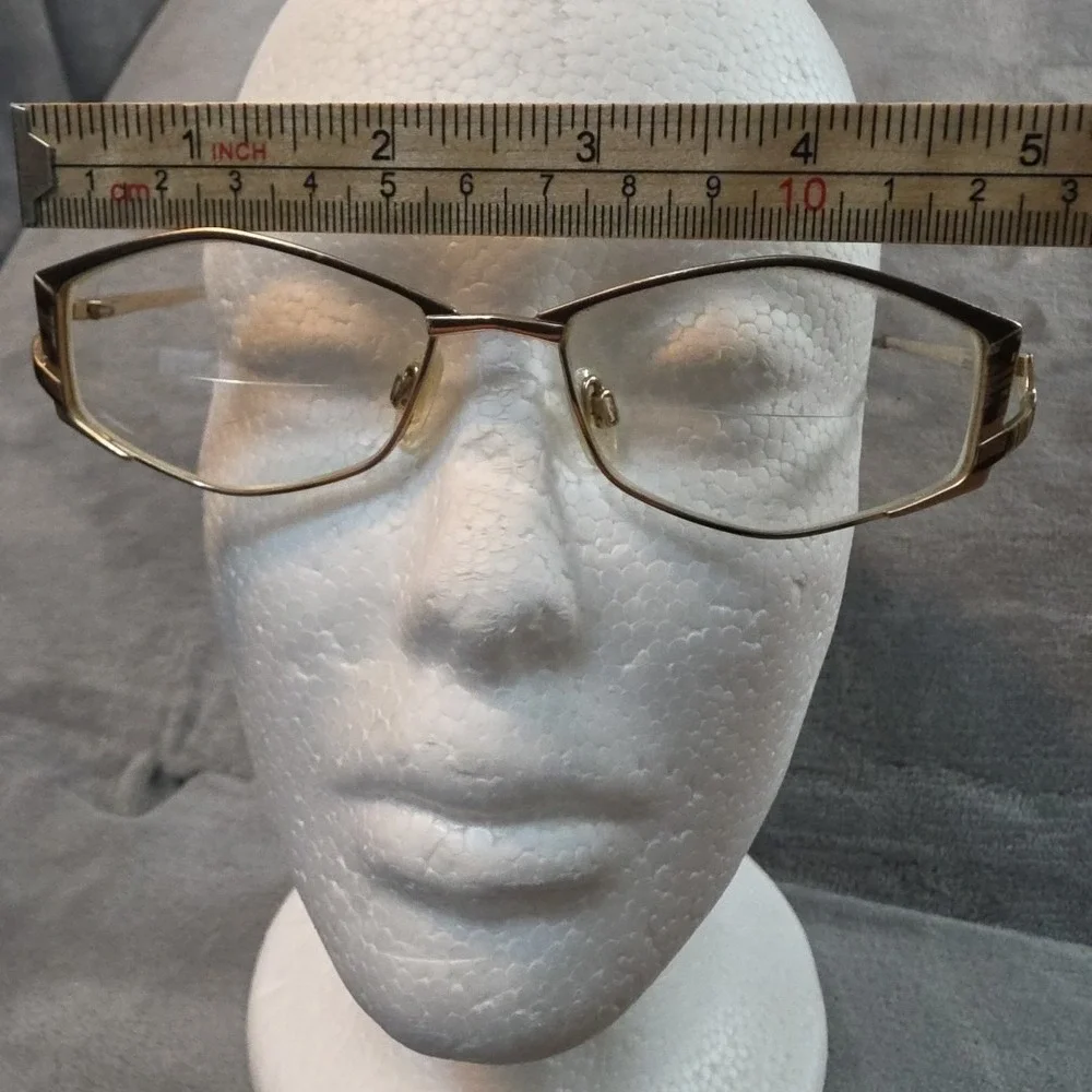 Cazal Mod.456 Col.341 Eyeglasses Gold Black Full Rim Frames 53-15-135‎ Women's